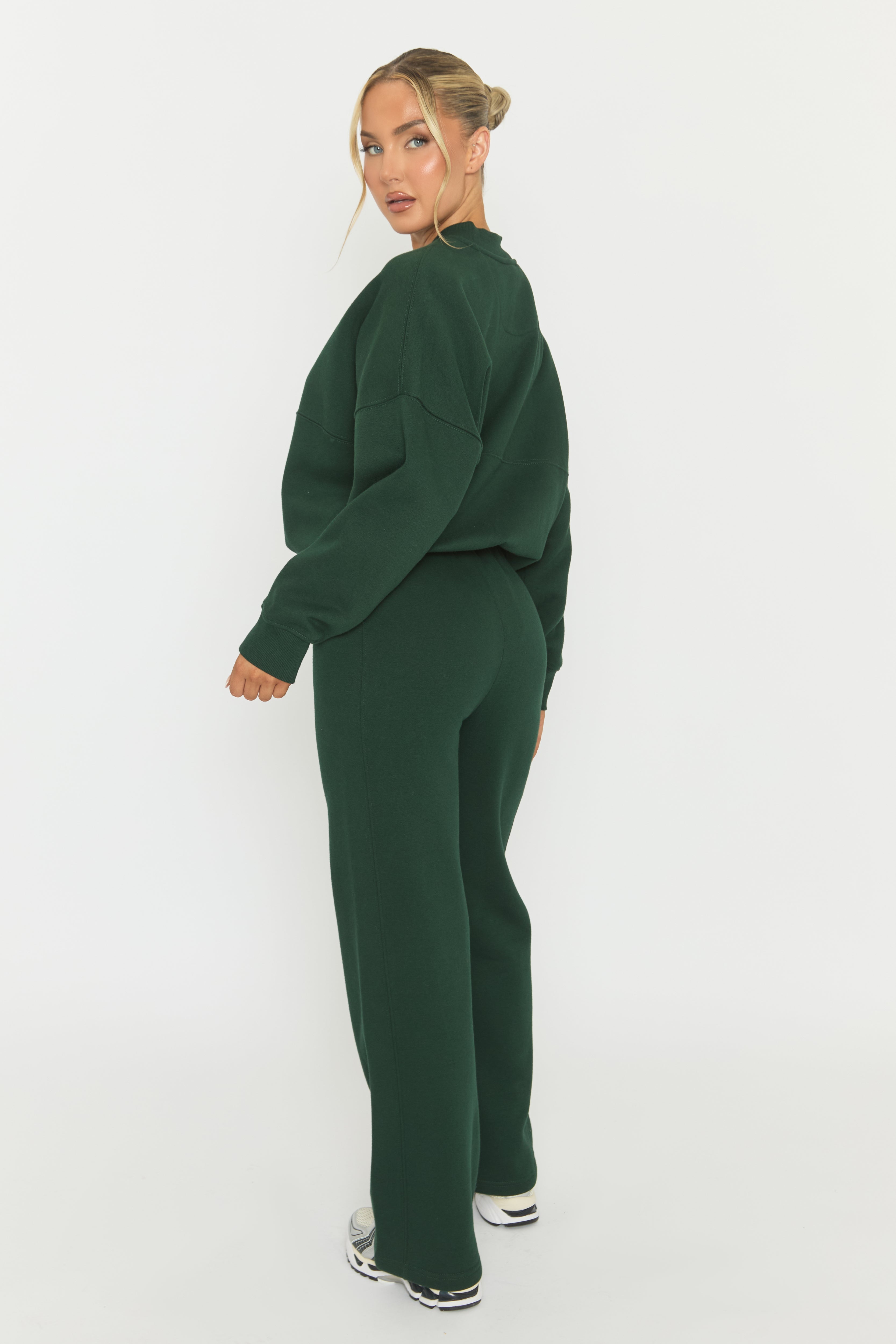 Forest Green Zip Front Bomber And Joggers Co-ord Set - Sasha