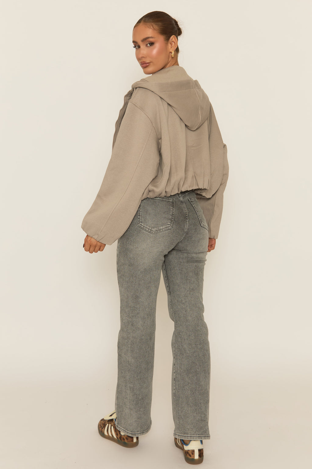 Dove Grey Loopback Bomber Jacket - Farlay