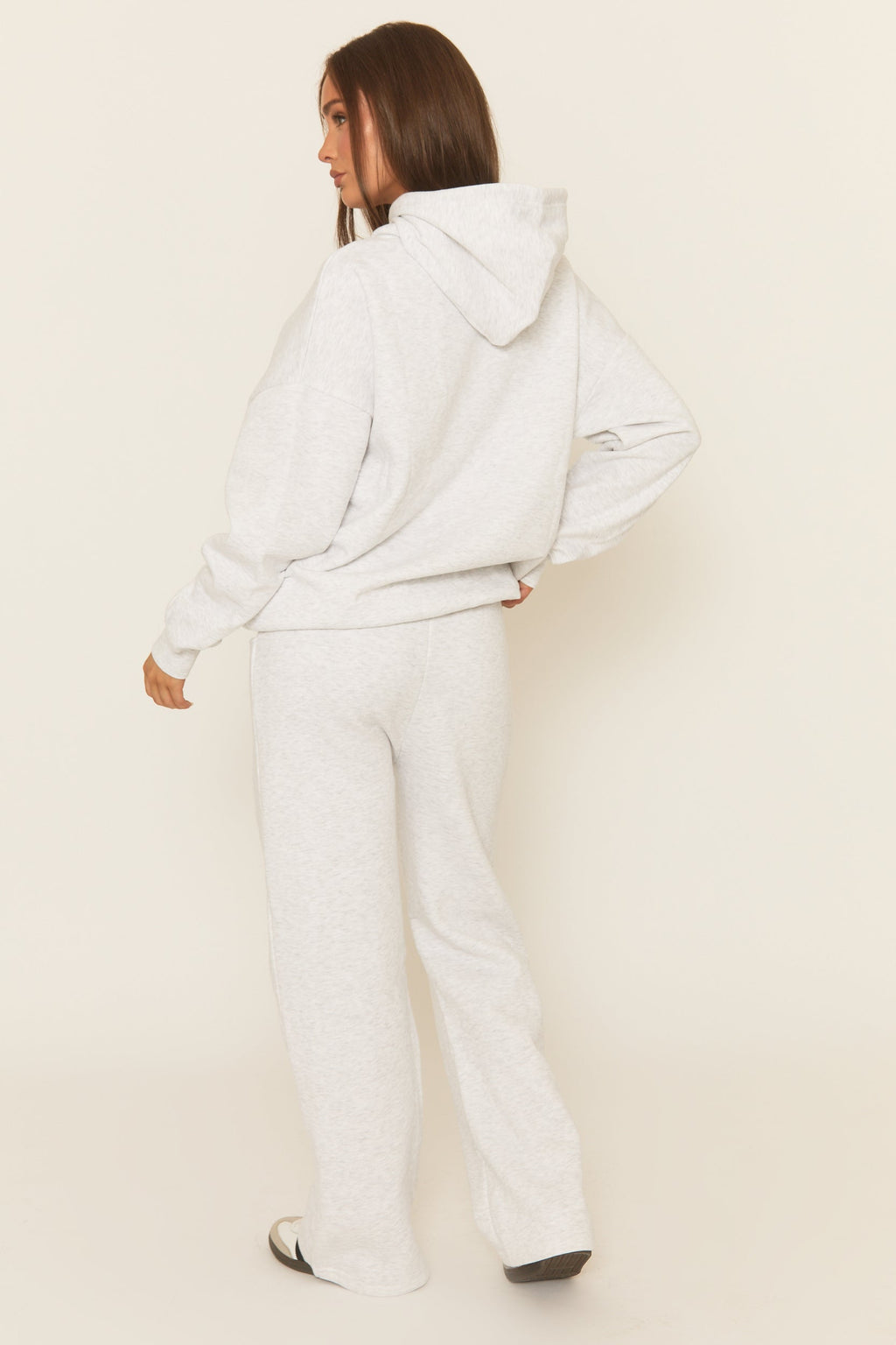 Light Grey Marl Rebel Sport Oversized Hoodie - Camilla