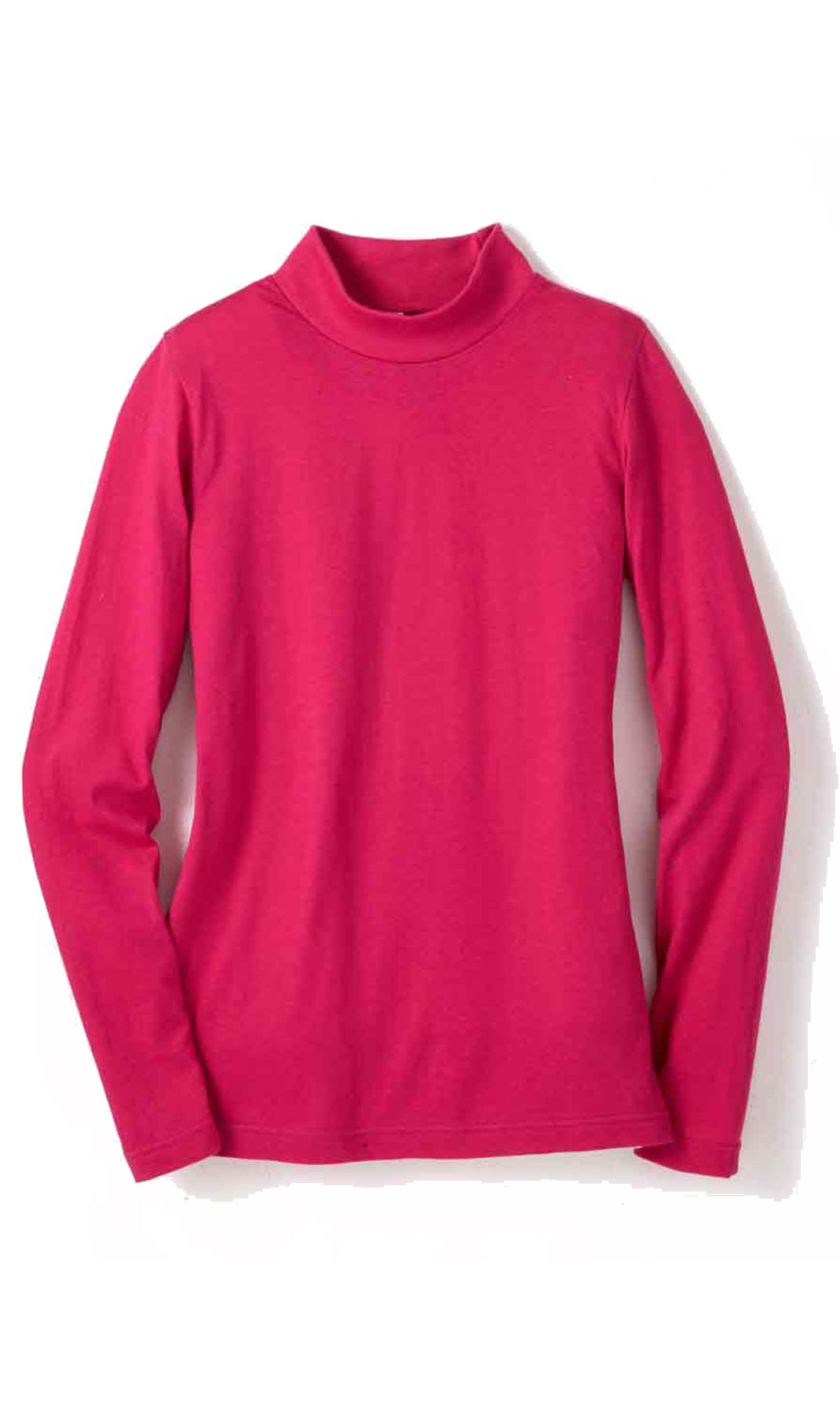 Women's Long Sleeve Cotton Blend Mock Neck Top - An All-Season Essential
