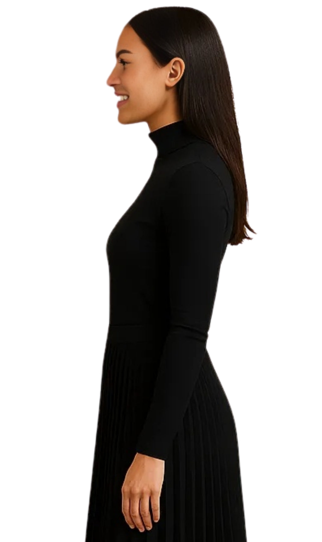 Women's Long Sleeve Cotton Blend Mock Neck Top - An All-Season Essential