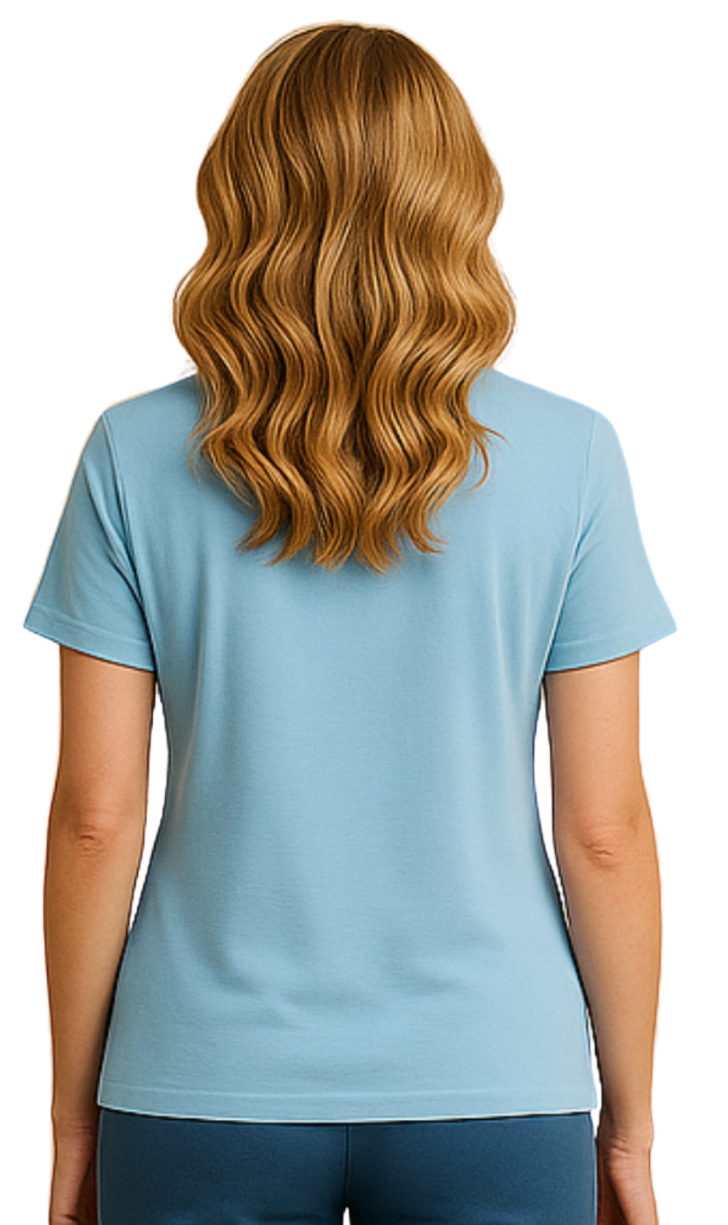 Women's Scalloped Neckline Embellished Tee
