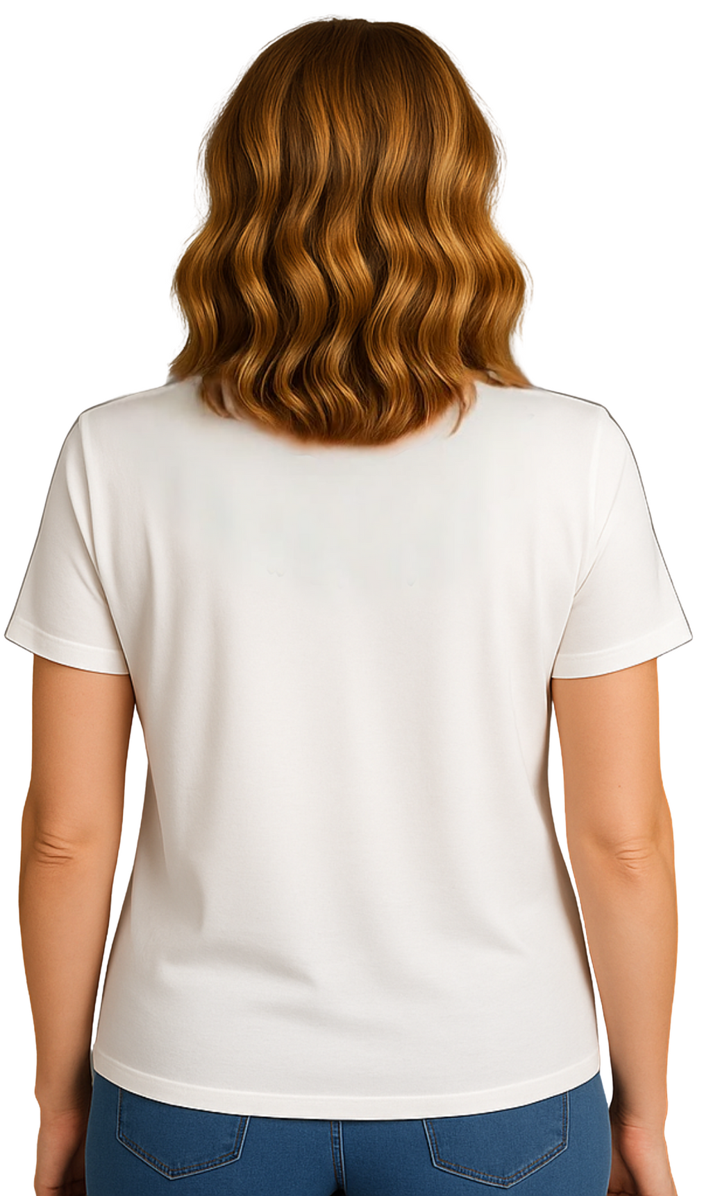 Women's Scalloped Neckline Embellished Tee